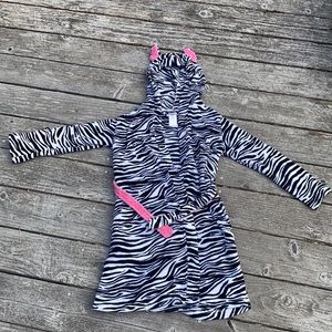 Joe Boxer Zeebra cosplay bathrobe🛁Black white and pink. M 7/8